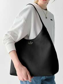 Kate Spade Bolso de hombro de gran capacidad con forma de media luna, Serie KS 454 para mujeres - Negro - Ver 2