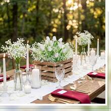 Bộ 12 bông hoa giả, bao gồm hoa tulip trắng, hoa oải hương tím, hoa baby's breath, thích hợp để trang trí phòng ngủ, nhà cửa, nhà bếp, làm quà tặng, trang trí phòng khách, trang trí bàn tiệc, phụ kiện bàn làm việc, trang trí phòng khách, vật trang trí bàn ăn. - Nhiều màu - Xem 6