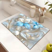 1pc Exquisite Floral Theme Style Coffee Machine Mats, Dish Mats, Tableware Mats, Table Mats, Especially Suitable For Coffee Machines And Coffee Pots, Bar Mats, Bar Accessories, Very Suitable For Kitchen Use. - Multicolor - View 7