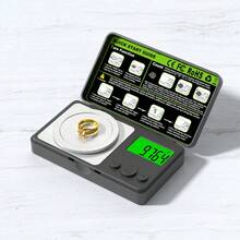 0.001g/100g 數位毫克秤，附顯示螢幕的便攜式迷你秤，ABS材質，高精度實驗室秤，適用於粉末、裝彈，附校準砝碼和鑷子，不含電池 - 彩色 - 查看 9