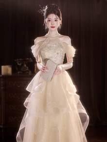 Elegant Evening Gown 2026, High-End Dress For Adult Ceremonies, Engagement Dress, Morning Robe, Graduation Dress For High School Female Students - 宴會晚禮服 - 查看 7