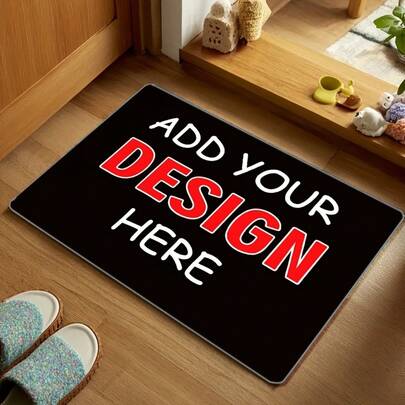 1pc Custom Anti-Slip Bottom Rug, Customizable Photo And Text Carpet Mat - Sof,2D Flat Personalized Door Mat, Local Printed Custom Photo Door Mat, Custom Text Bath Mat, Family Last Name Custom Doormat, Custom Welcome Door Mat Kitchen Floor Mat Entrance Door Mat Bathroom Mat, Kitchen Carpets, Laundry Room Decorations, Balcony Carpets, Comfortable Standing Mat Home Decorations Gift Non-Slip,Party Daily Anniversary Party Valentine's Day Wedding Anniversary Easter Mother's Day Graduation Father's Day Birthdays Anniversaries Thanksgiving, Christmas, Halloween, New Year's Mat Indoor/Outdoor Use, Durable Polyester, Festive Home Accent, Bathroom Entrance Mat ,Decorative Gift,Suitable For Coffee Machine,Coffee Pot,Faucet Splash Guard And Drain Mat,Counter Tableware Drying Pad,Washable Floor Kitchen,Bathroom,Hides Stains,Super Absorbent,Kitchen Drying Mat,Suitable For Dining Table,Coffee Bar Outdoor Door Mats,Absorbent Mats,Easy Clean Mats,Dish Drying Mat,Countertop,Protector,Rugs For Living Room