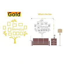 1 Bộ trang trí tường cây gia đình, Miếng dán tường gương khảm Acrylic DIY, Khung ảnh ghép trang trí nhà, Ảnh treo tường tự dán 3D, Thích hợp cho phòng khách, phòng ngủ, phòng ăn, văn phòng, Quà tặng tân gia, Miếng dán trang trí phòng cỡ lớn 47X47 inch - Nhiều màu - Xem 16