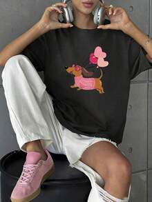Women T-Shirts - Black - View 6