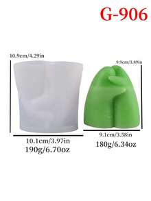 1pc Hug Shaped Candle Silicone Mold - A-White - View 10