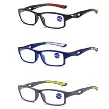 3 Pairs Unisex Rectangular Frame Sports Reading Glasses, Comfortable Anti-Slip, Ergonomic Design, Ideal For Reading, Driving, Fishing And Daily Use - Black - View 16