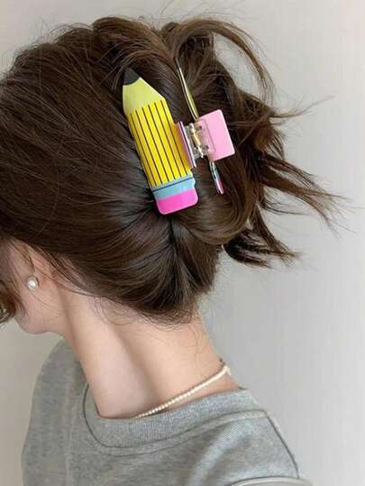 1 pieza Barrette elegante y personalizada de moda para mujer, adecuada para uso diario, fiestas, vacaciones y peinados, accesorios para el cabello, pinzas para el cabello, accesorios para el cabello de mujer