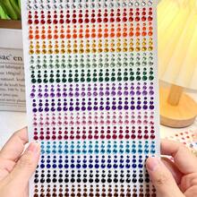 900pcs Colorful Rhinestones DIY Decorations, Rainbow Eye Jewels Suitable For Art, Music Festival Stage Performance, Facial Jewelry Makeup Accessories, Multiple Styles,Concert Look,Face Gems - Multicolor - View 8