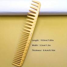 Bộ 3 lược tạo kiểu tóc, lược thước kẻ màu vàng, lược đuôi nhọn, thích hợp cho việc cắt và tạo kiểu chính xác, dụng cụ thiết yếu cho nhà tạo mẫu tóc chuyên nghiệp tại salon. - Màu vàng - Xem 4