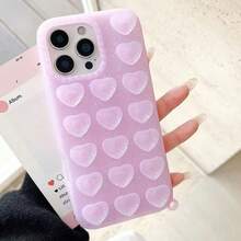 New Fashion Heart-Shaped Glitter Suction Cup Soft Silicone Large Hole Skin-Friendly Phone Case Compatible With IPhone 17 Pro Max, 16 Pro, 15 Pro Max, 14 Pro, 13 Pro Max, Anti-Fall Protective Cover With Lanyard - Multicolor - View 10