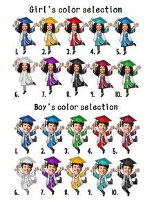 1pc Custom Photo Graduation Keychain, Personalized Cartoon Graduation Gift, Class Of 2026 Acrylic Keychain For Senior/College Graduate, Party Favor - Multicolor - View 4