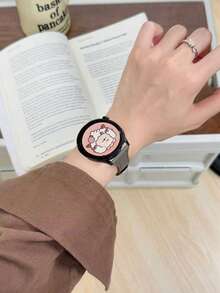 1条20mm/22mm真皮表带，兼容三星Galaxy Watch 7、Watch 5、Watch 6、Watch 4系列（40mm、42mm、43mm、44mm、45mm、46mm、47mm） - 金色 - gray brown - 查看 5