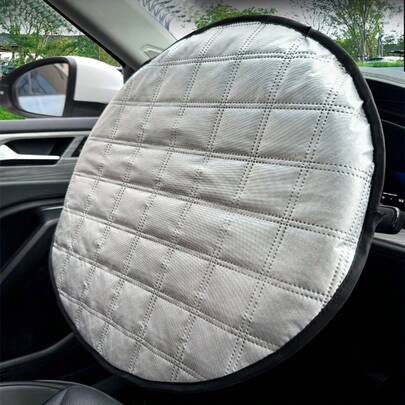 1pc / 2pcs – Universal Car Steering Wheel Cover – Heat-Insulating & Sun-Blocking; High-Temperature Resistant Design; Suitable For Various Vehicle Models, SUVs, And Sedans – Car Steering Wheel Sunshade Cover, Interior Accessory For Summer Sun Protection, Cooling, And Heat Shielding