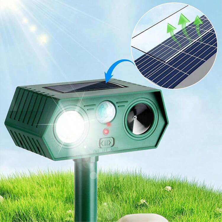 OBOVAY Solar Powered Ultrasonic Animal Repeller, Infrared Sensor, Wide Coverage, Dual Repelling Modes, IP44 Waterproof - Repels Squirrels, Snakes, Mice, Cats, Dogs, Suitable For Outdoor Garden, Yard, Villa, Park, Farm - Multicolor - View 9