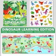 Large Scene Animal Bubble Sticker Book, Children's Sticker Art, Preschool Early Education Enlightenment Cognitive Fruit Recognition Toys, 2-3-6 Years Old - Multicolor - View 15