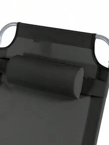 SoBuy OGS48x2 两件套太阳椅，带遮阳篷和枕头，可折叠花园躺椅，沙滩躺椅，花园、庭院、海滩休闲椅，承重能力高达 110 公斤，宽 x 高 x 深约 191 X 19 X 56 厘米 - 黑色 - 查看 11