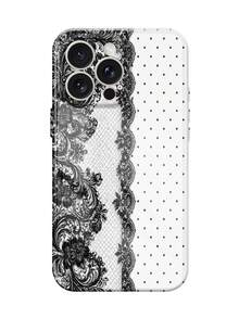 1 Ốp lưng điện thoại họa tiết ren và chấm bi - Được làm từ chất liệu TPU với các đường cắt chính xác và bề mặt mịn, bóng. Ốp bảo vệ cứng cáp bao phủ toàn diện này tương thích với dòng Apple 11/12/13/14/15/16 Pro Max, là lựa chọn lý tưởng để làm quà tặng hoặc quà sinh nhật. - Nhiều màu - Xem 5