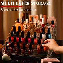 3/4/5/6/7 Layers Acrylic Cosmetic Nail Polish Orgaizer Display Rack Lipstick Perfume Makeup Storage Rack - Clear - View 1