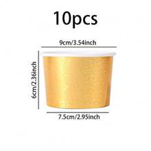 1. Holographic Silver Glitter Ice Cream Cups, 10pcs/20pcs/40pcs Set, 3oz Leak-Proof Disposable Dessert Bowls Suitable For Hot Or Cold Food, Birthday, Wedding, Party Supplies, Bridal Shower, Desserts, Popcorn, Yogurt And Party Favors - View 15