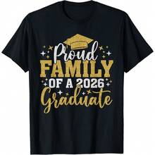 Family Senior 2026 Proud Family Of A 2026 Graduate Done 2026 T-Shirt - 黑色 - 查看 1