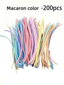 400pcs Value Pack DIY Pipe Cleaner, Macaron Colors, DIY Craft Pipe Cleaners, Random Mixed Colors Including Dense Chenille Stems, Fluffy Sticks, Craft Decor Chenille Stems Supplies - Pipe Cleaners - View 13