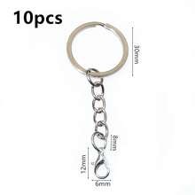 10pcs 25/28/30mm Diameter Keychain Ring Key Chains With Lobster Clasp Crafts DIY Jewelry Making Accessories Findings - Keychain - View 30