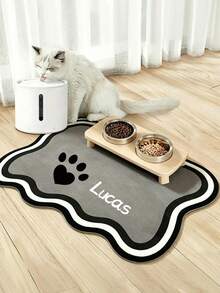 Customized Pet Photo And Name Food Mat - Waterproof And Non-Slip Dog Food Mat With Custom Photo And Name, Warm Personalized Pet Gift, Best Pet Owner Gift, Suitable For Dogs, Customized Pet Dog Food Mat, Waterproof Design - Multicolor - View 3