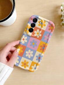 Flower 1pc White Dopamine Wave Ruffle Soft TPU Texture Creative Cute All-Over Floral Plaid Phone Case Compatible With Apple 17 Pro Max, 17 Air, 17 Pro, 17, 16 Pro Max, 16 Plus, 16 Pro, 16, 15 Pro Max, 15 Plus, 15 Pro, 15, 14 Pro Max, 14 Plus, 14 Pro, 14, 13 Pro Max, 13 Pro, 13, 12 Pro Max, 12 Pro, 11 Pro Max, 11 Pro, 11, XS Max, XR, X/XS, 7 Plus, 8 Plus, And Galaxy S21, S22, S23, S24, S25, S26 - White - View 2