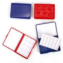 1pc 12-Well Mini Watercolor Palette With Lid, Travel Painting Mixing Tray, Pigment Storage Box (Paints Not Included) - Single Piece - View 5