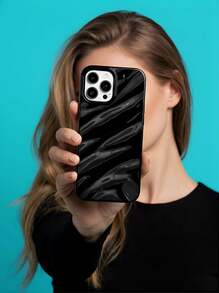 Ốp điện thoại thời trang tối giản màu đen, họa tiết lượn sóng 3D, tương thích với iPhone 17 Pro Max/17 Pro/17 Air/17/16 Pro Max/16/16 Pro/16 Plus/15/15 Pro Max/15 Pro/11/12/13/14 Pro Max/11 Pro/11 Pro Max/12 Pro/12 Pro Max/13 Pro/13 Pro Max/14 Pro/14 Pro Max, chất liệu mềm mại, kiểu dáng thanh lịch và sáng tạo, là món quà mùa xuân tuyệt vời. - màu đen - Xem 3