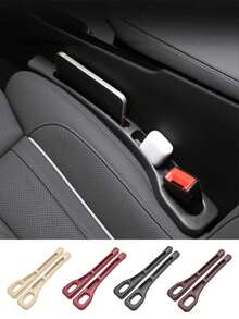 2pcs Universal Multi-Function Car Seat Gap Filler, Creative Practical Car Interior Accessory, Fills The Gap Between Seat And Console To Prevent Items From Falling - Multicolor - View 1