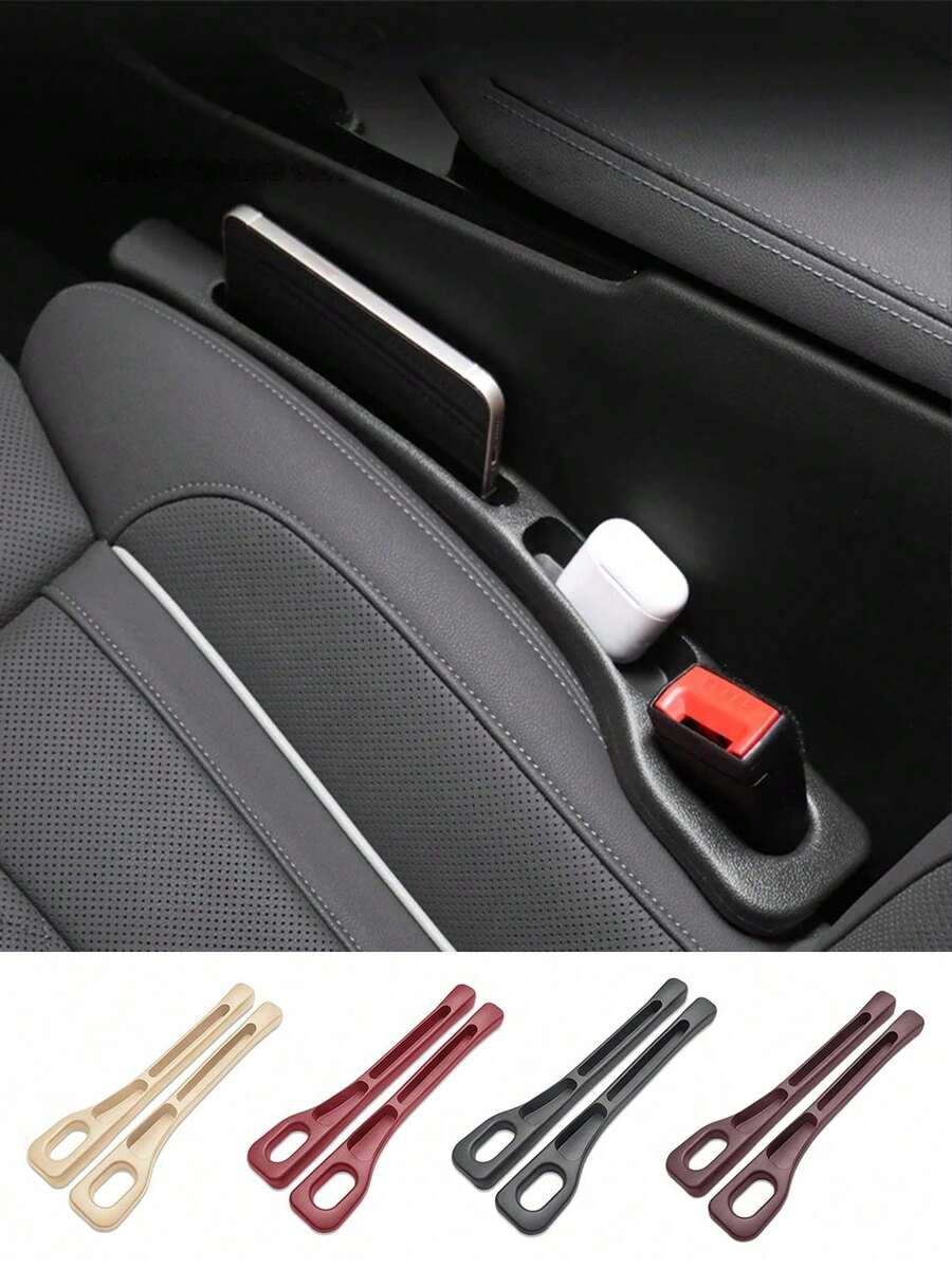 2pcs Universal Multi-Function Car Seat Gap Filler, Creative Practical Car Interior Accessory, Fills The Gap Between Seat And Console To Prevent Items From Falling - Multicolor - View 1