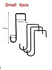 Móc treo tường cong đa năng màu đen chắc chắn, chống gỉ, làm bằng sắt, thích hợp để treo chuông gió, cây trồng treo tường, chậu cây lớn ngoài trời và giá đỡ cây, phù hợp cho trang trí ngày Quốc khánh 4 tháng 7, dụng cụ làm vườn, đồ nội thất sân vườn, trang trí sân vườn, chậu cây treo tường. - Móc A - Xem 13