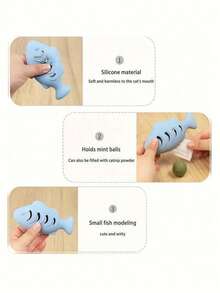 1 món đồ chơi silicon hình mèo | 1 bàn chải đánh răng cho thú cưng (dùng cho thú cưng ăn chậm) - Nhiều màu - Xem 7