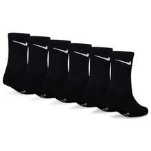 6 pares de calcetines básicos de rendimiento Dri-FIT de Nike para niños en edad preescolar UNR019-023 - Negro - Ver 2