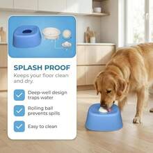 Tazón para perros a prueba de derrames, tazón multiusos para líquidos y golosinas para perros y gatos, tazón de alimentación a prueba de atascos y desorden - 180 ml - Ver 5