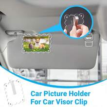 1pc Universal Magnetic Photo Clip, Suitable For Car Sun Visor, Strong Magnetic Display For Memorable Photos, Very Practical - 1pc Wave Photo Folder - View 10