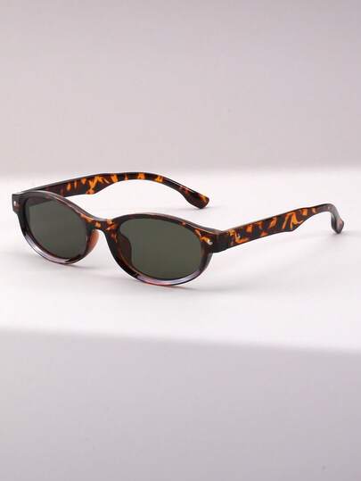 1 Pair Women's Cat Eye PC Retro Rivet Glasses, Concave Personalized Street Style Fashion Eyewear