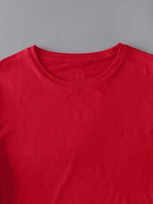 DIY Women's Personalized T-Shirt, High-Resolution Photo: Lover/Friend/Family/Pet, Slogan, Name, Funny Letters, Valentine's Day, Anniversary Sports - Red - View 7