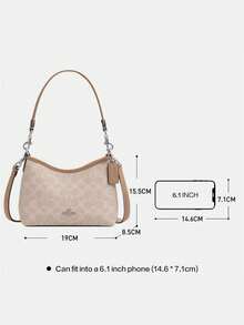 Coach Laurie 19 Classic Crossbody Bag, Adjustable Shoulder Strap - Apricot - View 6