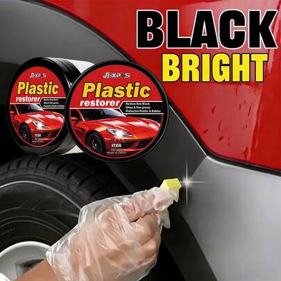 JB-XPCS 30g Crema de renovación de plástico y cuero para automóviles de uso múltiple, de fácil aplicación, de efecto duradero, restaura el brillo negro para el interior y exterior del automóvil