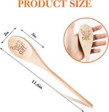 1/2pcs Handmade Funny Wooden Spoon, Laser Engraved Wooden Spoon, Gift For Mom, Gift For Grandma,Natural Wood Kitchen Utensil Set, Wooden Spoon Set, Wooden Cooking Tools, With Ergonomic Handles, Heat-Resistant Spoons, Pans And Spatulas, Ideal For Induction Cookers - 查看 3