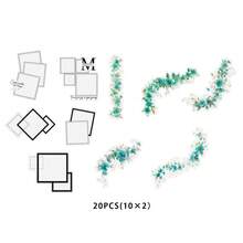 Etori Life 无限爱 20张青金石花卉边框手绘贴纸，轻奢氛围日记素材，适用于笔记本电脑、手机、行李箱、剪贴簿、办公装饰配件、铅笔盒、礼品纸袋、礼品盒包装、卡片制作、派对贴纸、骑行贴纸、送给朋友的礼物、剪贴簿用品 - 愛意無限 - 查看 10