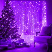 1 Pack LED Classic Style Fairy Window Curtain Lights, USB Powered With Remote Control, Multiple Lighting Modes, Suitable For Wedding, Christmas, Halloween, Ramadan, Valentine's Day, Bedroom, Indoor Decor - Warm White/Multi-Color/White/Pink/Blue/Purple (Remote Control Batteries Not Included) - USB Curtain Light String - View 14