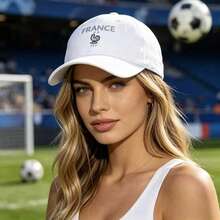 Unisex solskyddsbasebollkeps med texten "France", lämplig för hejarop på fotbollsmatcher - A - Visa 3