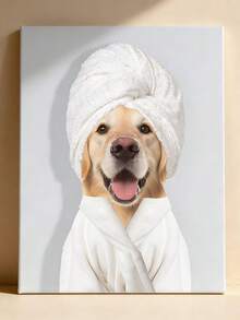 Portrait d'animal de compagnie personnalisé - Œuvre d'art drôle de chien dans la baignoire, cadeau personnalisé, portrait d'animal de compagnie personnalisé avec citations personnalisées, portrait de chien personnalisé basé sur une photo, portrait d'animal de compagnie numérique, cadeau pour maman de chien, cadre commémoratif pour animal de compagnie, art de chat personnalisé - Multicolore - Voir 6