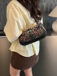 优雅女士单肩包，大容量手提包/斜挎包，时尚通勤百搭设计，简约高品质风格，必备包款 - 黑色 - 查看 2