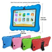 Children's Electronic Learning Toy / 4GB RAM + 64GB Storage / 7 Inch Children's Tablet / Quad-Core 1.3GHz Processor / Android 13 System, MTK8321 Chip / 1280x800 IPS High Definition Screen / 2MP + 5MP Dual Camera / 4000mAh Large Capacity Battery / Supports WiFi Parental Control And Educational Games / Made Of ABS Plastic + Silicone Material BDF Children's Educational Tablet (Includes: Packaging Box / Data Cable / User Manual / OTG Adapter / Card Reader) - 彩色 - 查看 3