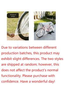 Outdoor Disposable Bicycle Cover - Crafted From A Transparent, Waterproof, And High-Strength Material - It Offers Comprehensive Protection Against Harsh Weather Conditions. - Multicolor - View 7