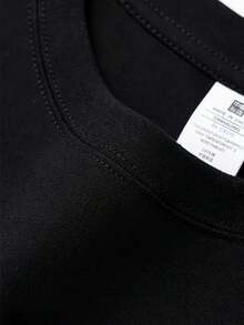 Simple Men's Summer T-Shirt With Eye-Catching Fun Prints - 黑色 - 查看 3